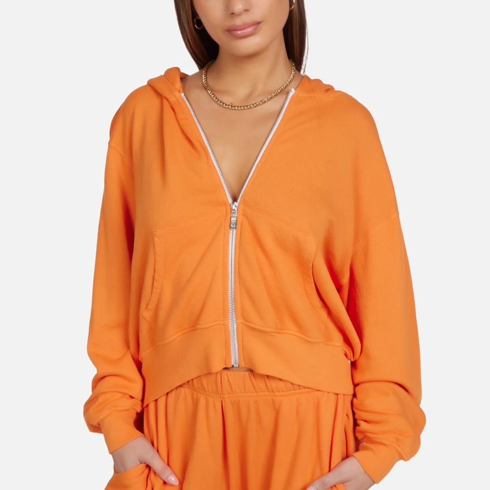 Michael Lauren Birkin Orange Zip Up 🍊